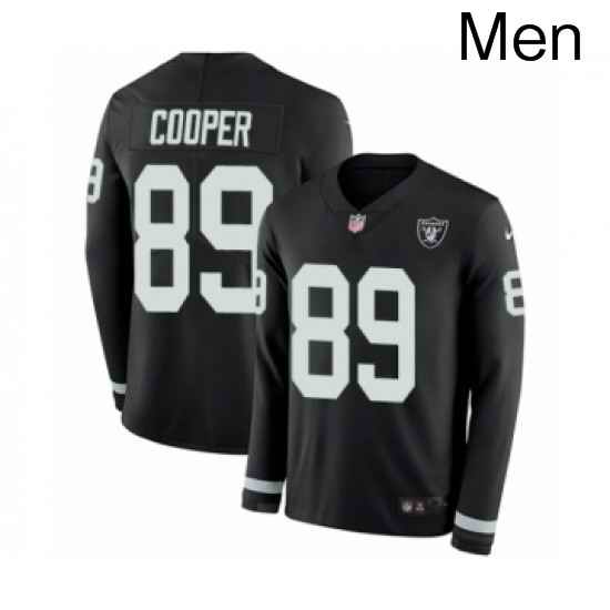 Mens Nike Oakland Raiders 89 Amari Cooper Limited Black Therma Long Sleeve NFL Jersey